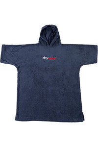 2023 Dryrobe Organic Cotton Hooded Towel Change Robe / Poncho V3 DOCTV3 - Navy Blue